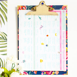 Floral Clipboard