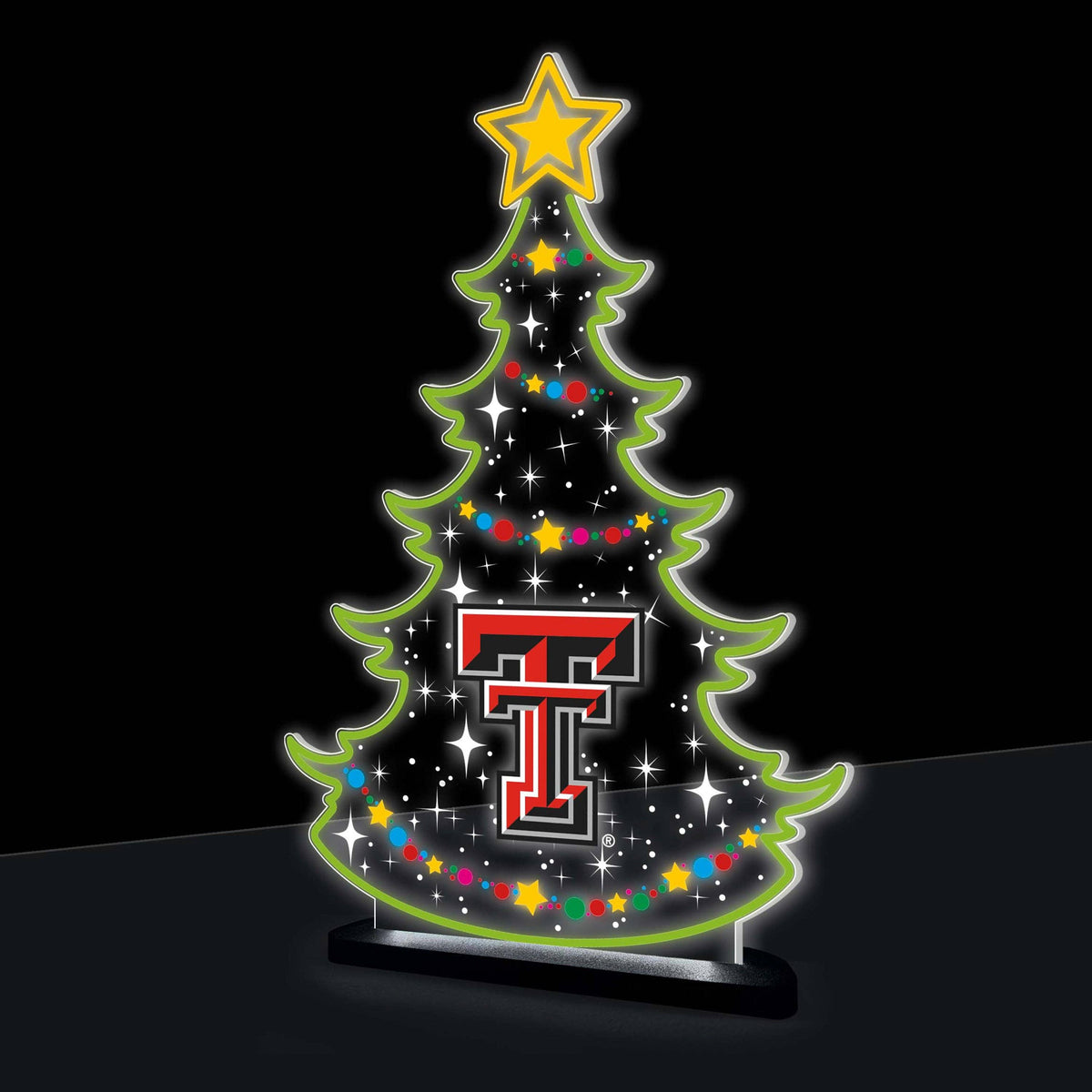 Texas Tech University College Holiday Tree Desklite LED Deco