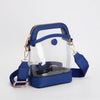 Mini bolso bandolera transparente Carly azul real