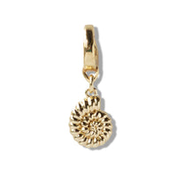 Nautilus Shell Charm, Gold, Bag Charm