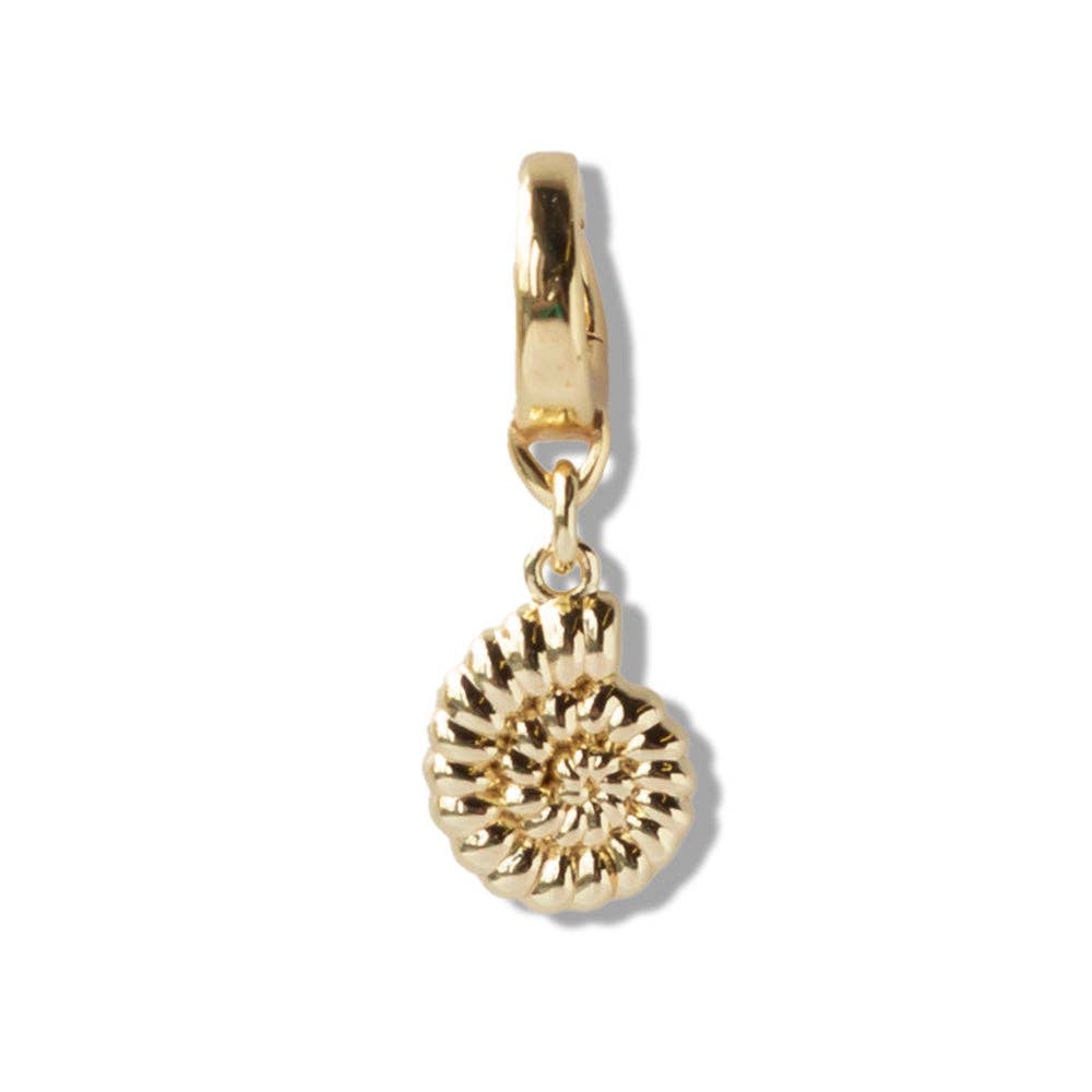 Nautilus Shell Charm, Gold, Bag Charm