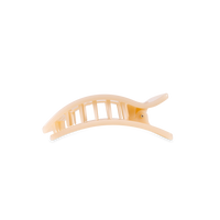 Almond Beige | Small | Flat Rectangle Hair Clip