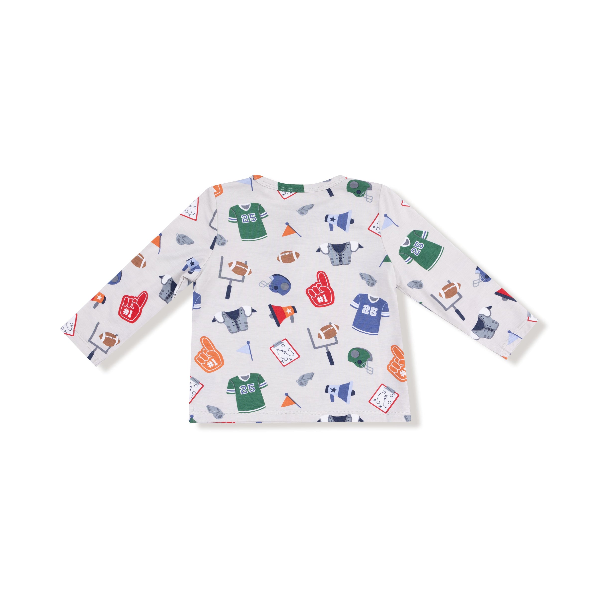 Game Day - Grey - Long Sleeve Henley