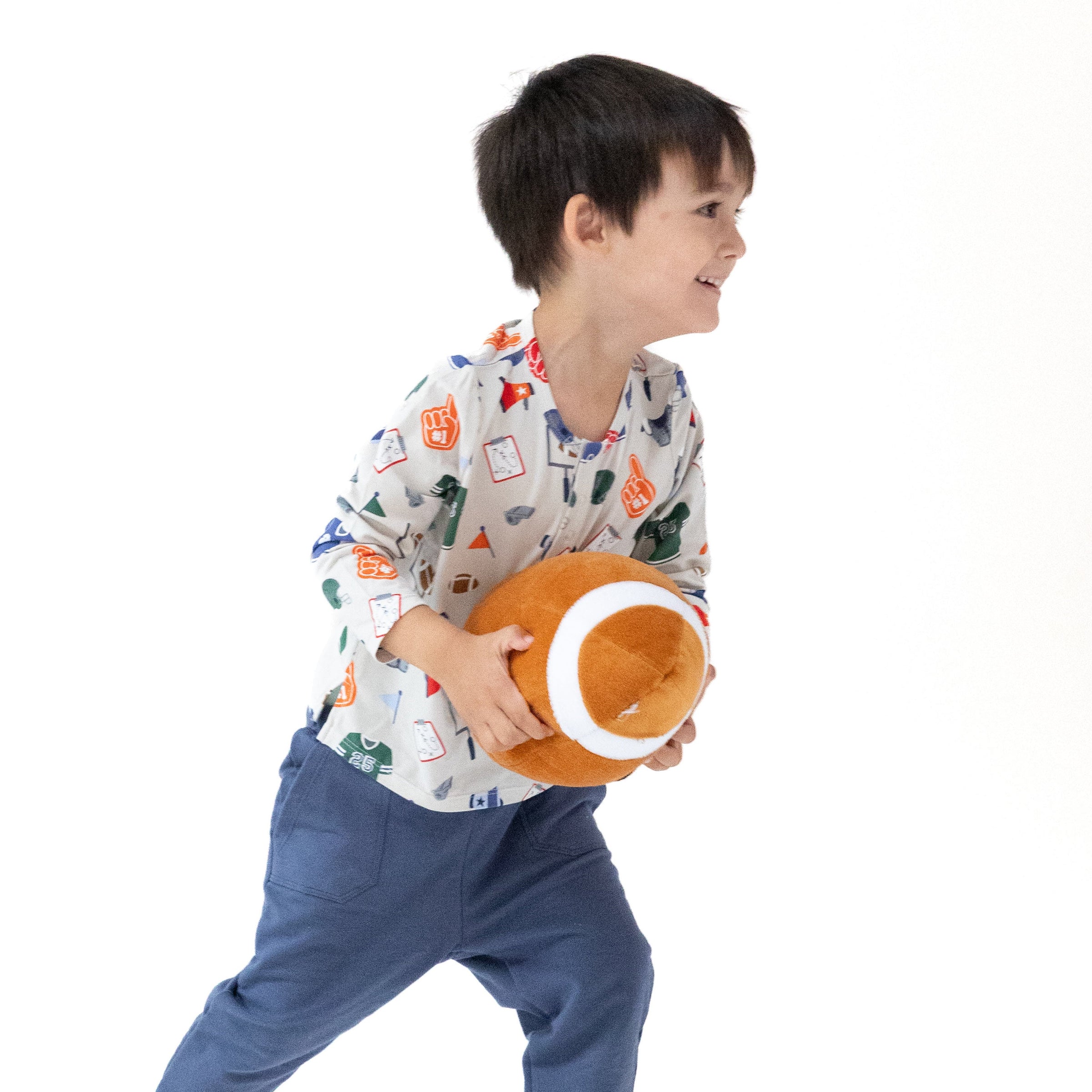 Game Day - Grey - Long Sleeve Henley