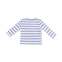 Vintage Stripe - Blue - Long Sleeve Henley