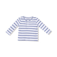 Vintage Stripe - Blue - Long Sleeve Henley