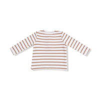 Vintage Stripe - Brown - Long Sleeve Henley