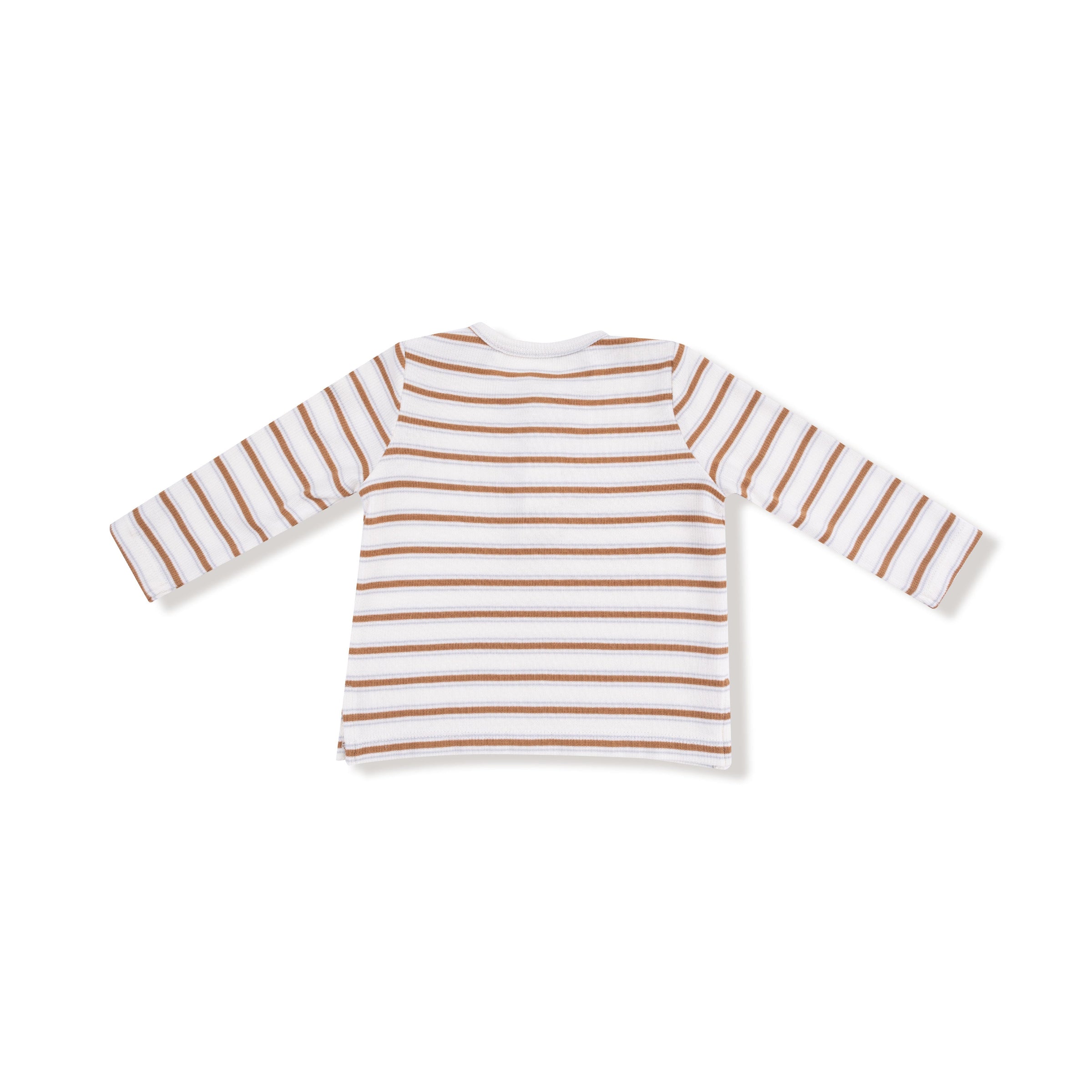 Vintage Stripe - Brown - Long Sleeve Henley