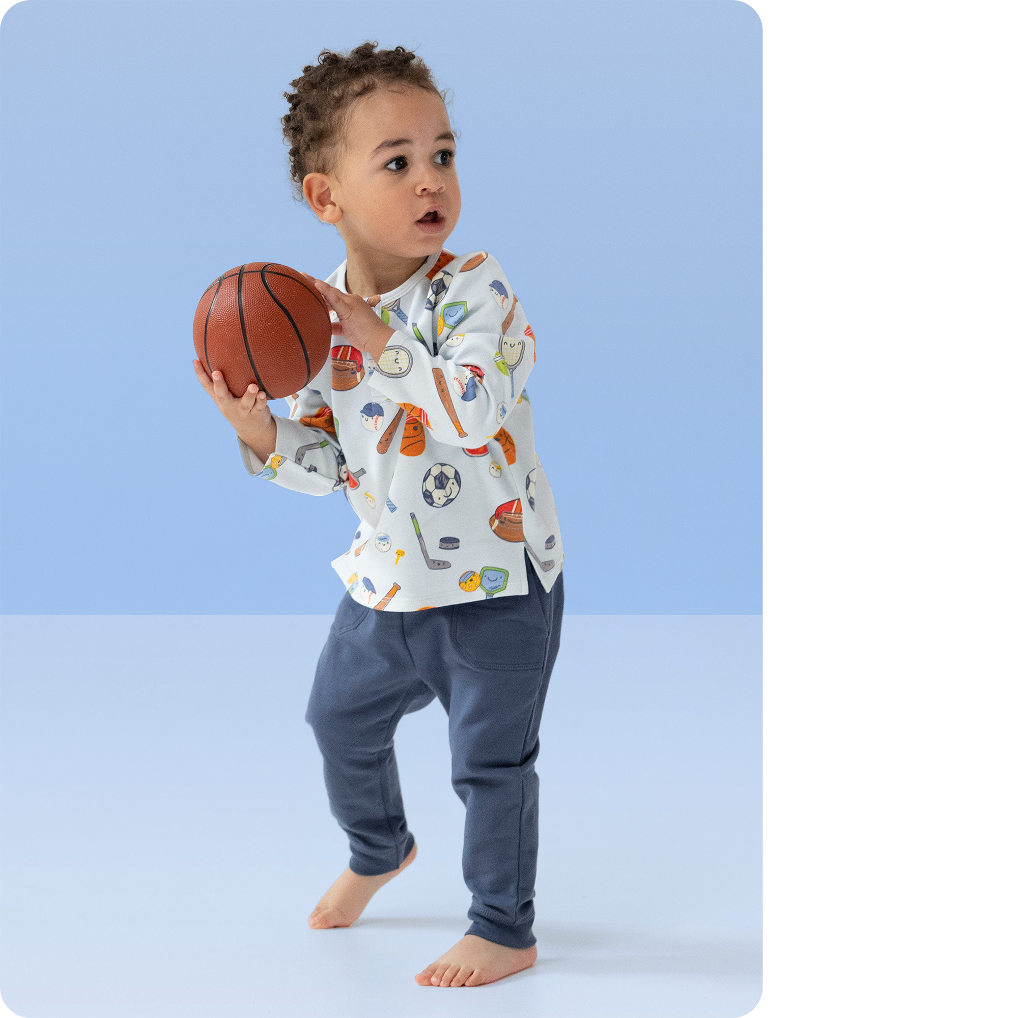 Sports Ball Friends - Long Sleeve Henley