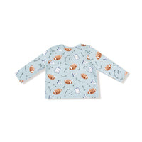 Touchdown Time - Grey Mist - Long Sleeve Henley