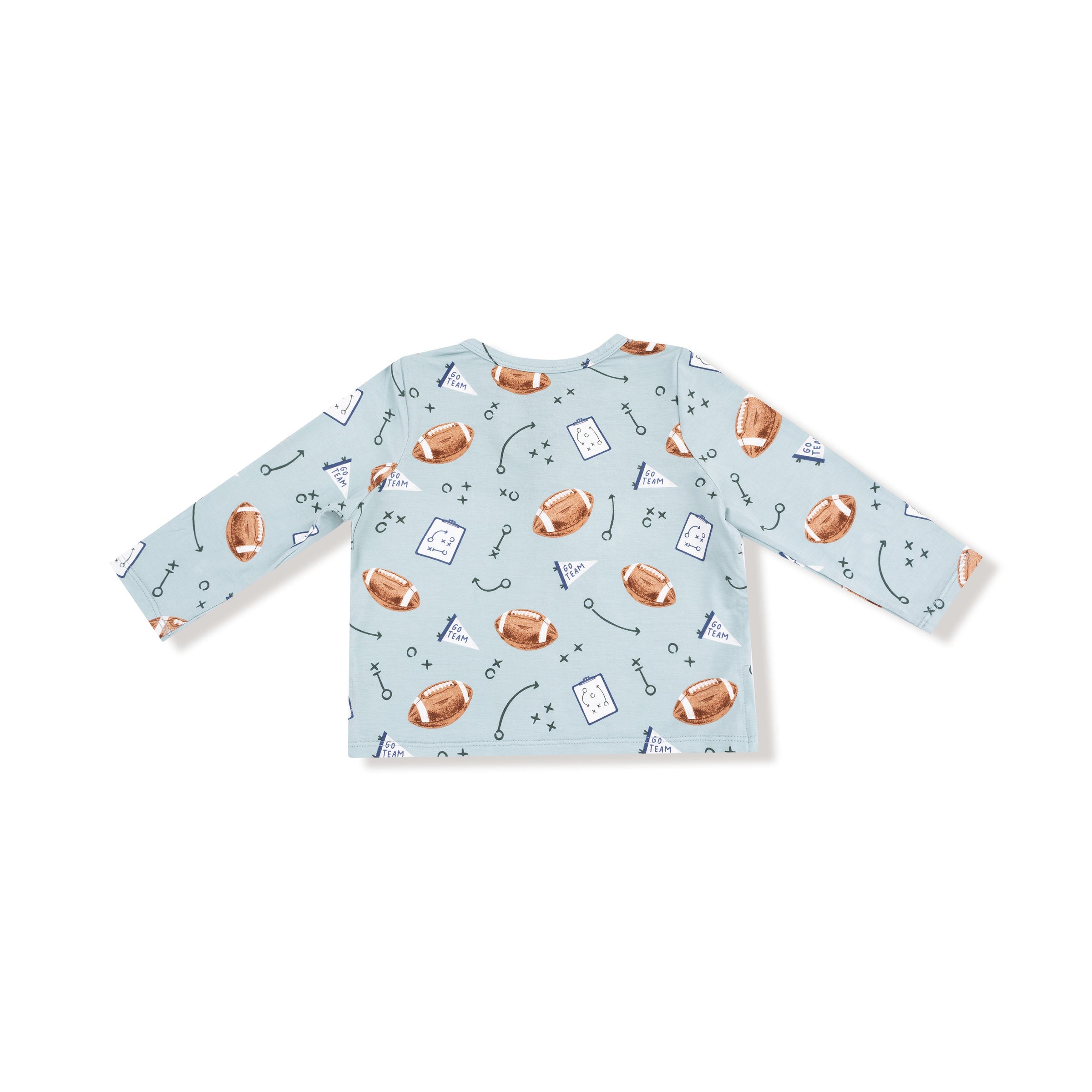 Touchdown Time - Grey Mist - Long Sleeve Henley