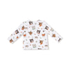 Woodland Animal Faces - Long Sleeve Henley