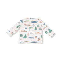 Fishing Things - Long Sleeve Henley Top and Waffle Jogger