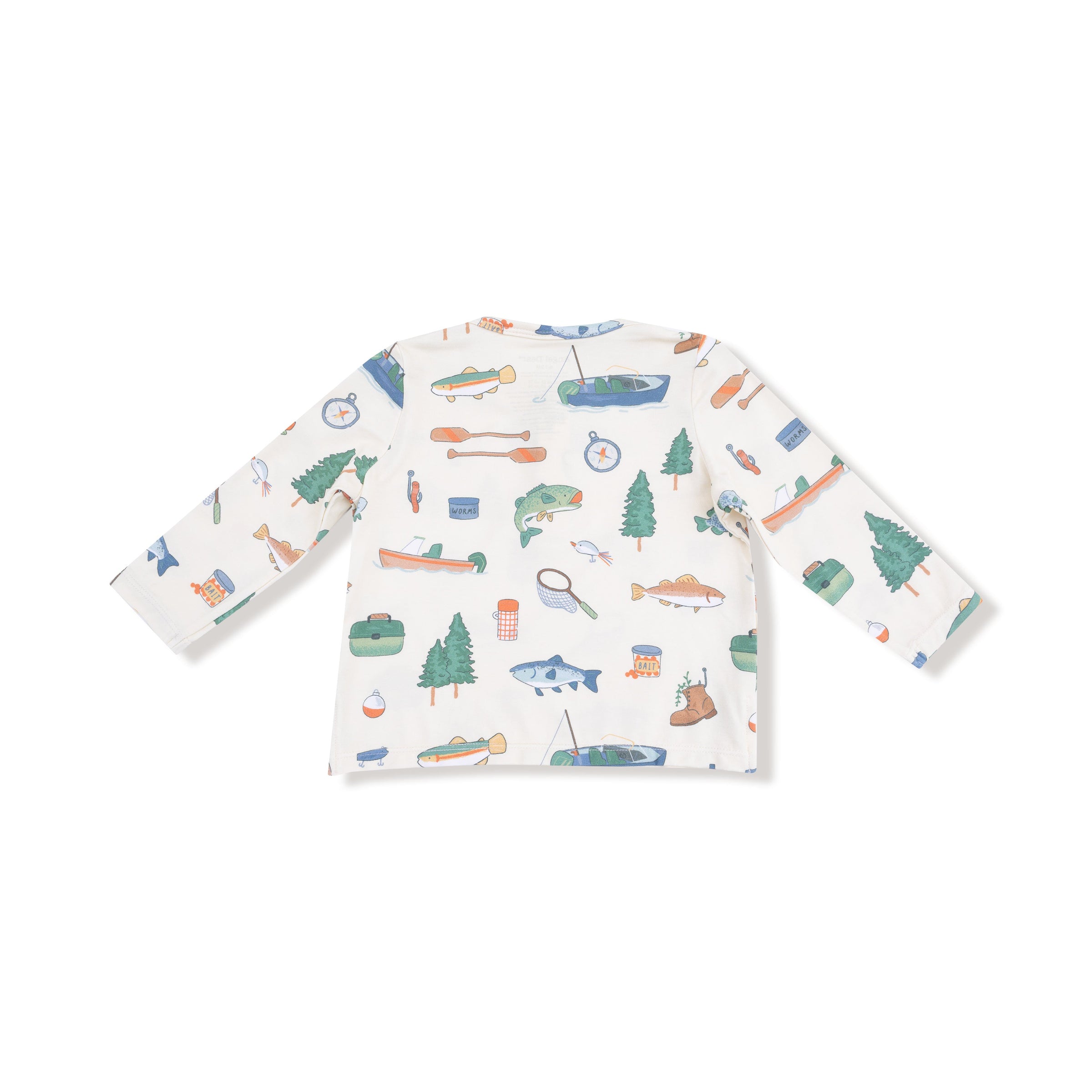 Fishing Things - Long Sleeve Henley Top and Waffle Jogger