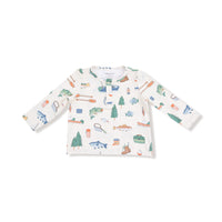 Fishing Things - Long Sleeve Henley Top and Waffle Jogger