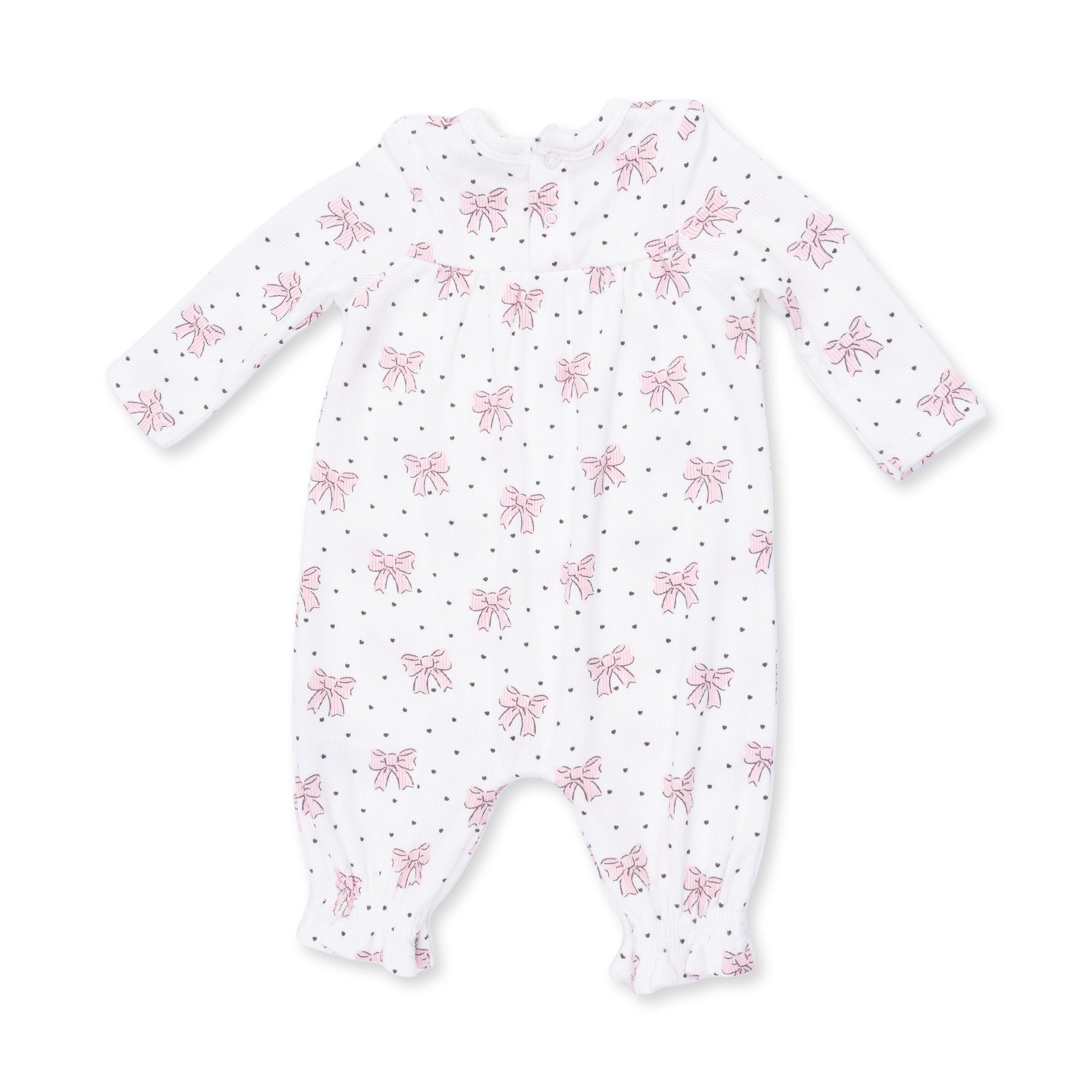 Bows and Hearts - Cuffed Sleeve Romper