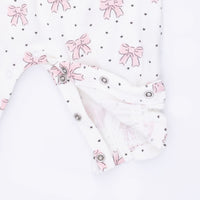 Bows and Hearts - Cuffed Sleeve Romper