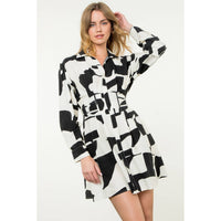 Winona - Long Sleeve Print Mini Dress