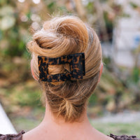 Tortoise | Large | Flat Rectangle Hair Clip