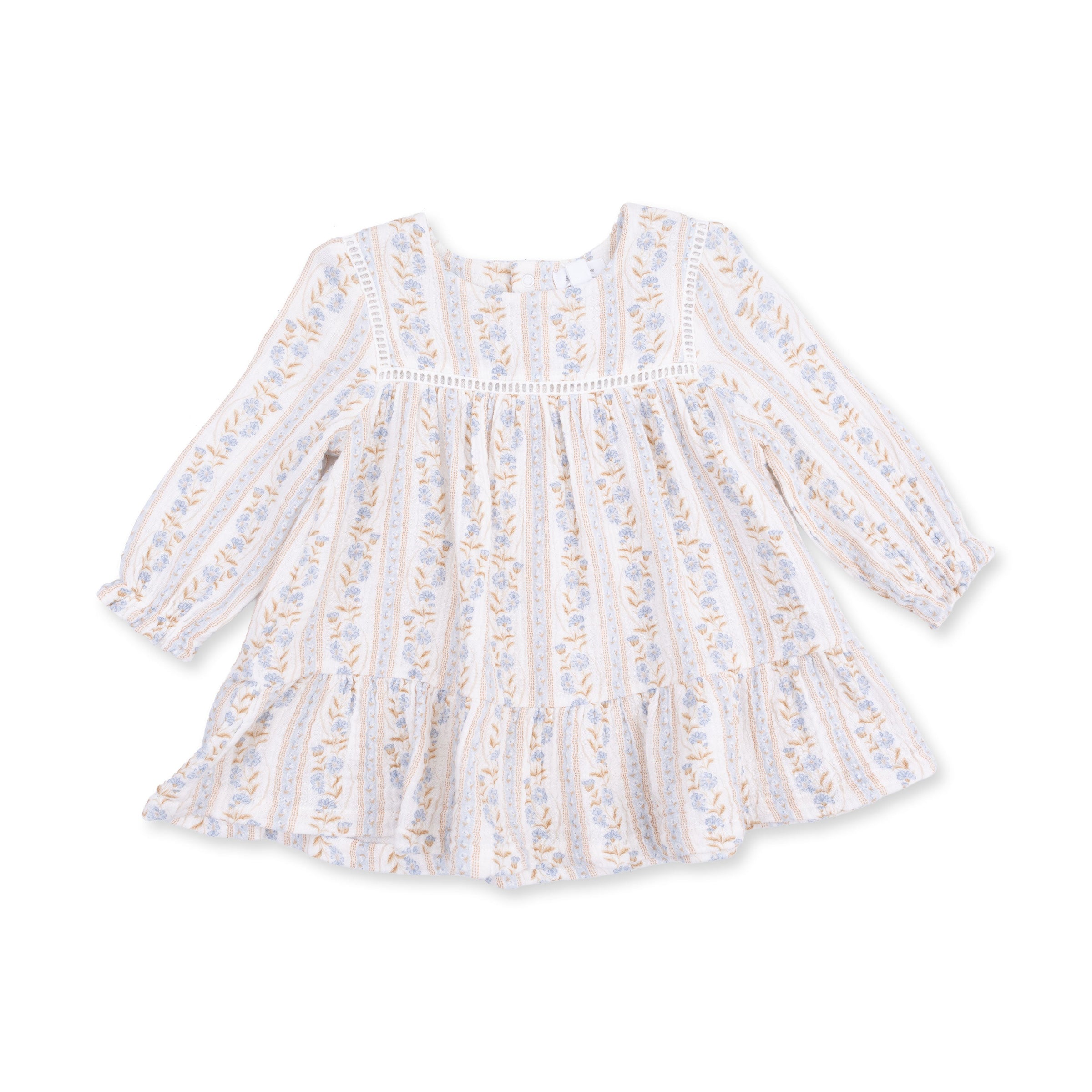 Catarina Floral - Puffed Long Sleeve Tiered Dress and Leggings