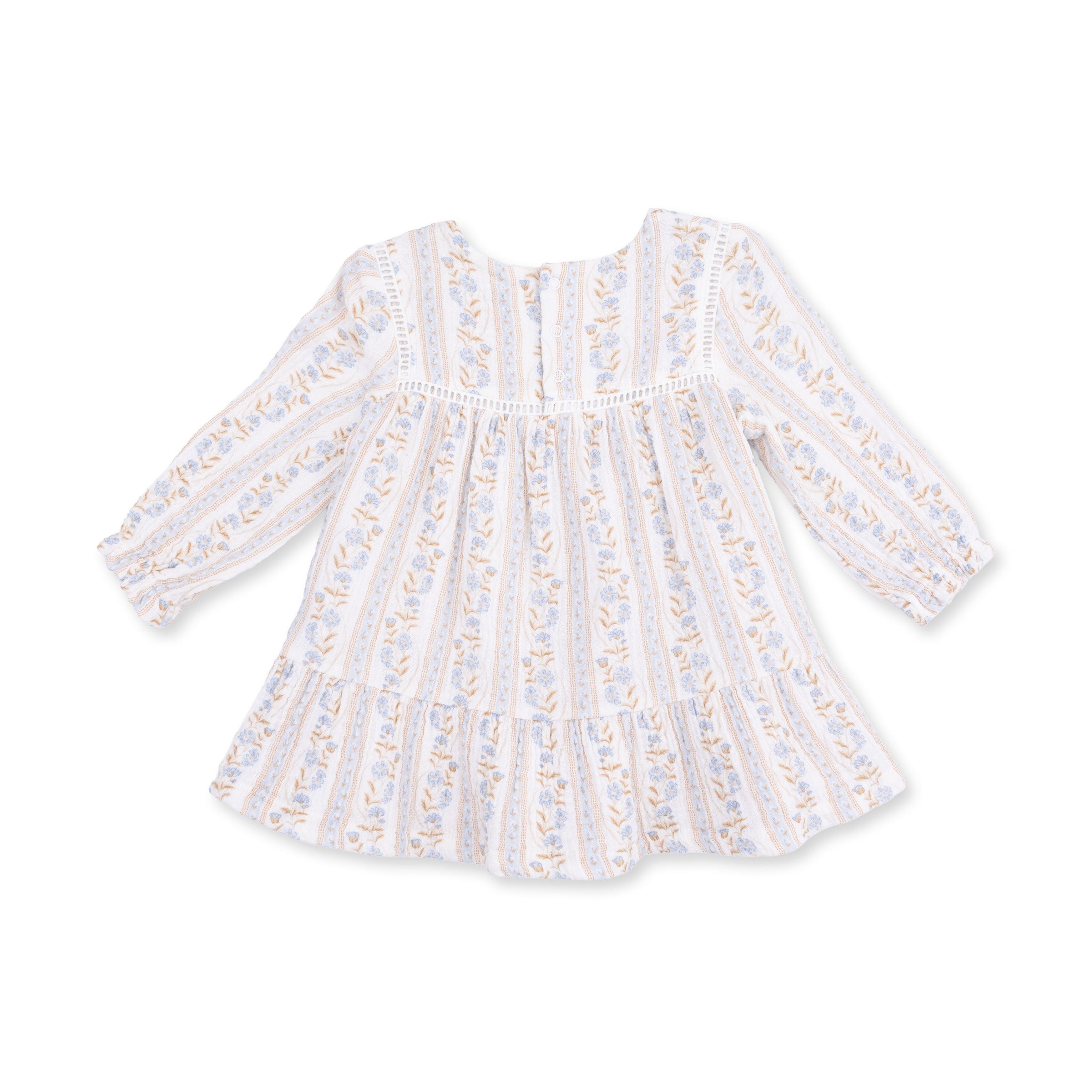 Catarina Floral - Puffed Long Sleeve Tiered Dress and Leggings