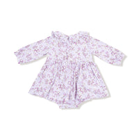 Sweet Dream Florals - Long Sleeve Peter Pan Ruffle Collar Bubble with Skirt