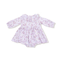 Sweet Dream Florals - Long Sleeve Peter Pan Ruffle Collar Bubble with Skirt