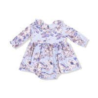 Woodrose - Peri - Long Sleeve Peter Pan Ruffle Collar Bubble with Skirt