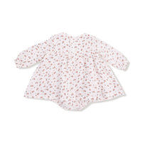 Carrie Floral - Long Sleeve Smocked Ruffle Bubble with Skirt
