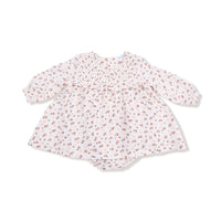 Carrie Floral - Long Sleeve Smocked Ruffle Bubble with Skirt