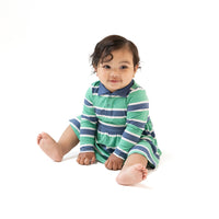 Rugby Stripe - Long Sleeve Polo Bodysuit Dress