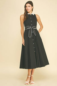 Amanda - RIC RACE TRIM DETAILED MIDI DRESS