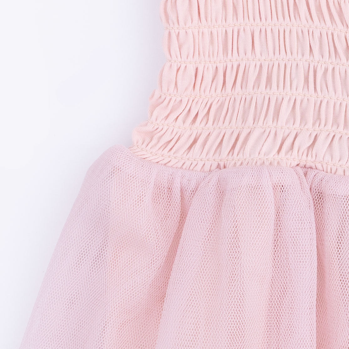Solid Lotus - Long Sleeve Smocked Bubble with Tutu