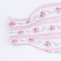 Winding Roses Stripe - Long Sleeve Smocked Bubble with Tutu
