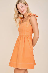 Amanda Tie Strap Babydoll Dress – Spring to Game Day Poplin Charm