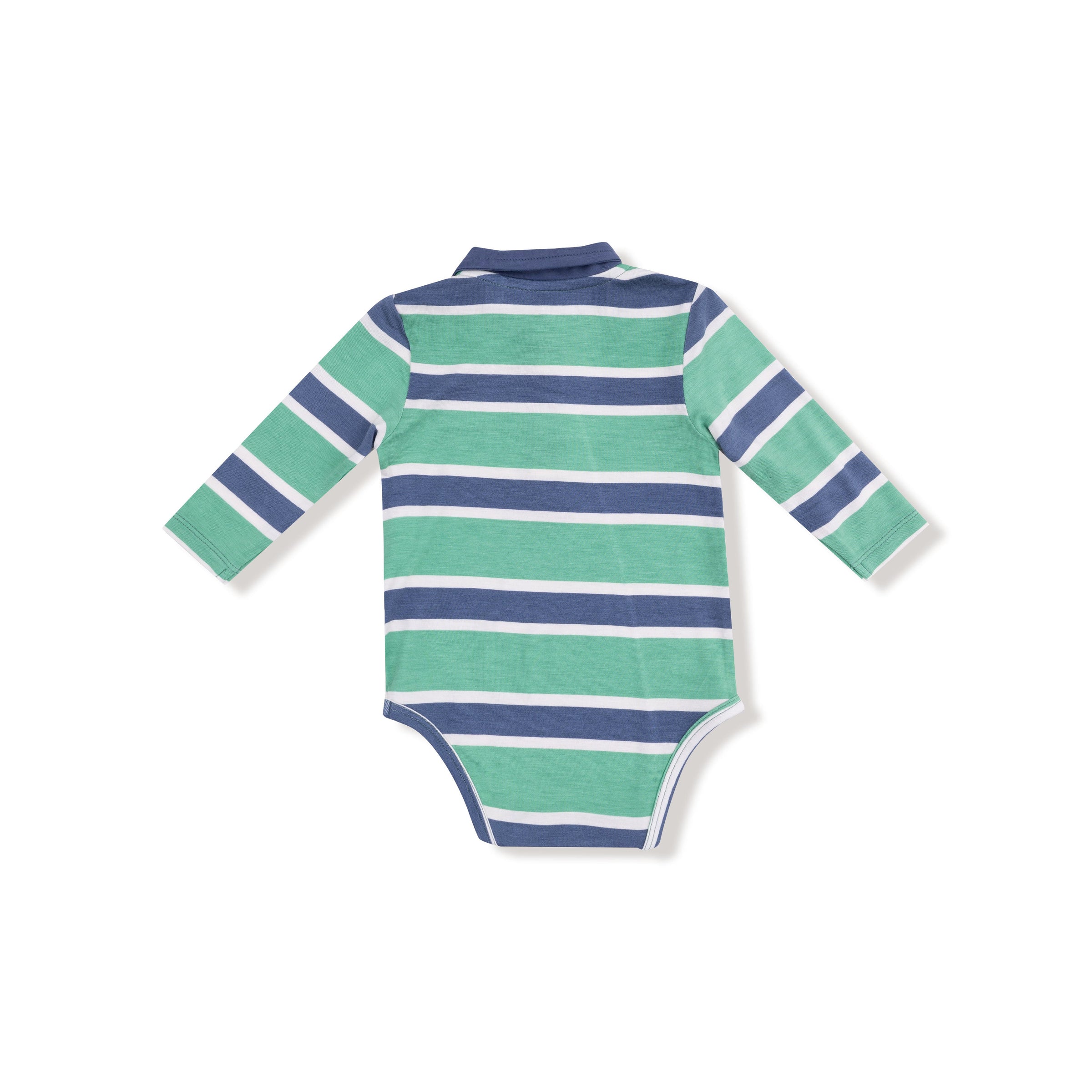 Rugby Stripe - Long Sleeve Polo Bodysuit