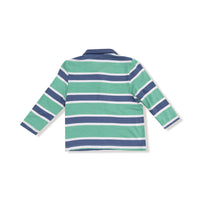 Rugby Stripe - Polo Long Sleeve Shirt