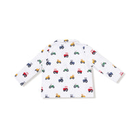 Mini Tractors - Polo Long Sleeve Shirt Tractor Print