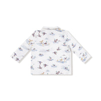 Migrating Mallards - Long Sleeve Polo Shirt with Bamboo Jogger