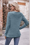 Amy Round Neck Button Fitting Pullover