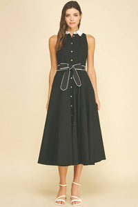 Amanda - RIC RACE TRIM DETAILED MIDI DRESS