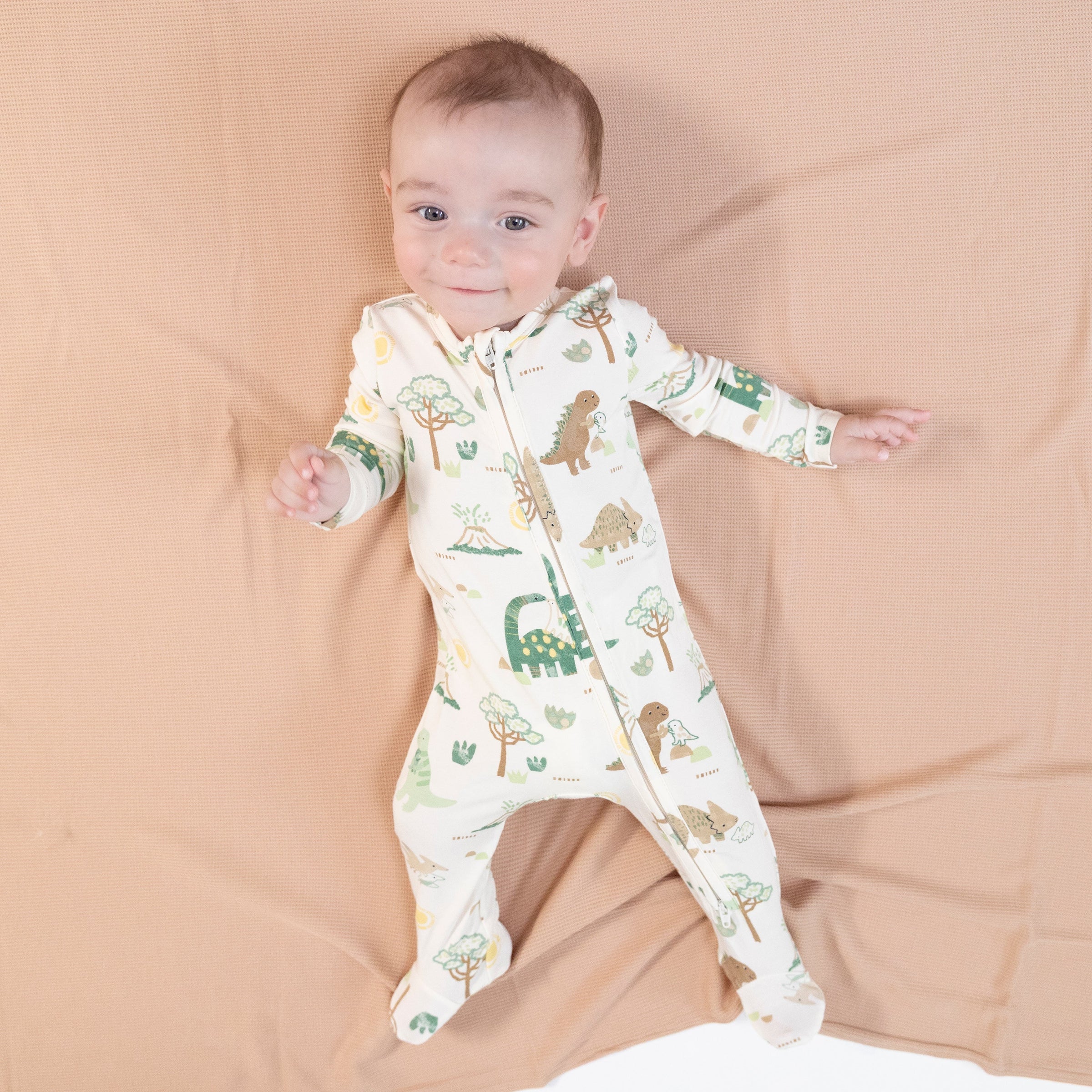 Baby Love Dinos - 2 Way Zipper Footie