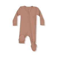 Cafe Au Lait - 2 Way Zipper Footie