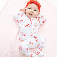 Candy Canes - 2 Way Zipper Footie