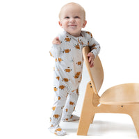 Footballs Playing Football - 2 Way Zipper Footie