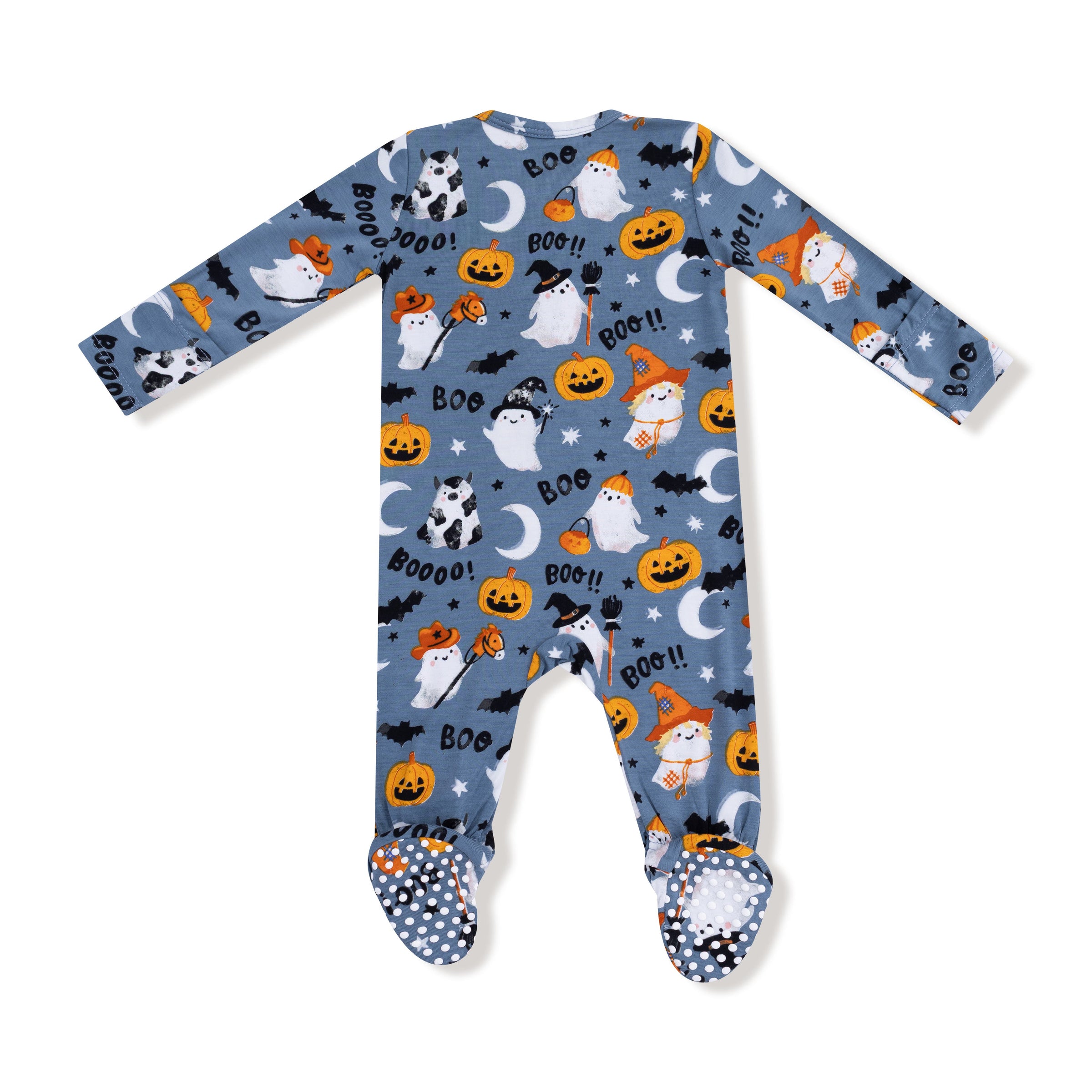 Costumed Ghosts - Glow In The Dark - 2 Way Zipper Footie