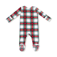 Holiday Plaid - 2 Way Zipper Footie