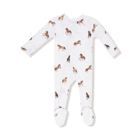 Mini Horses - 2 Way Zipper Footie