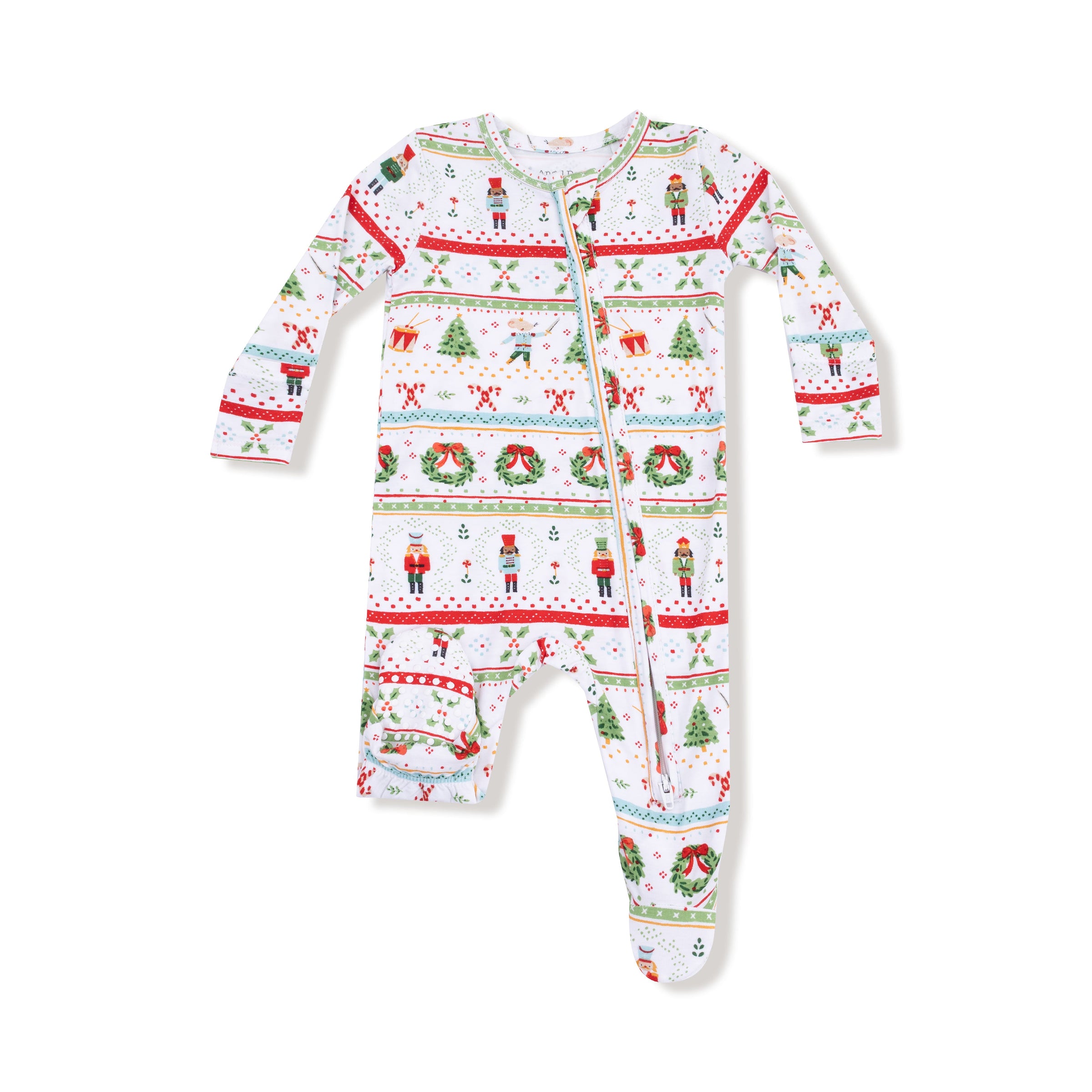 Nutcracker Fair Isle - 2 Way Zipper Footie