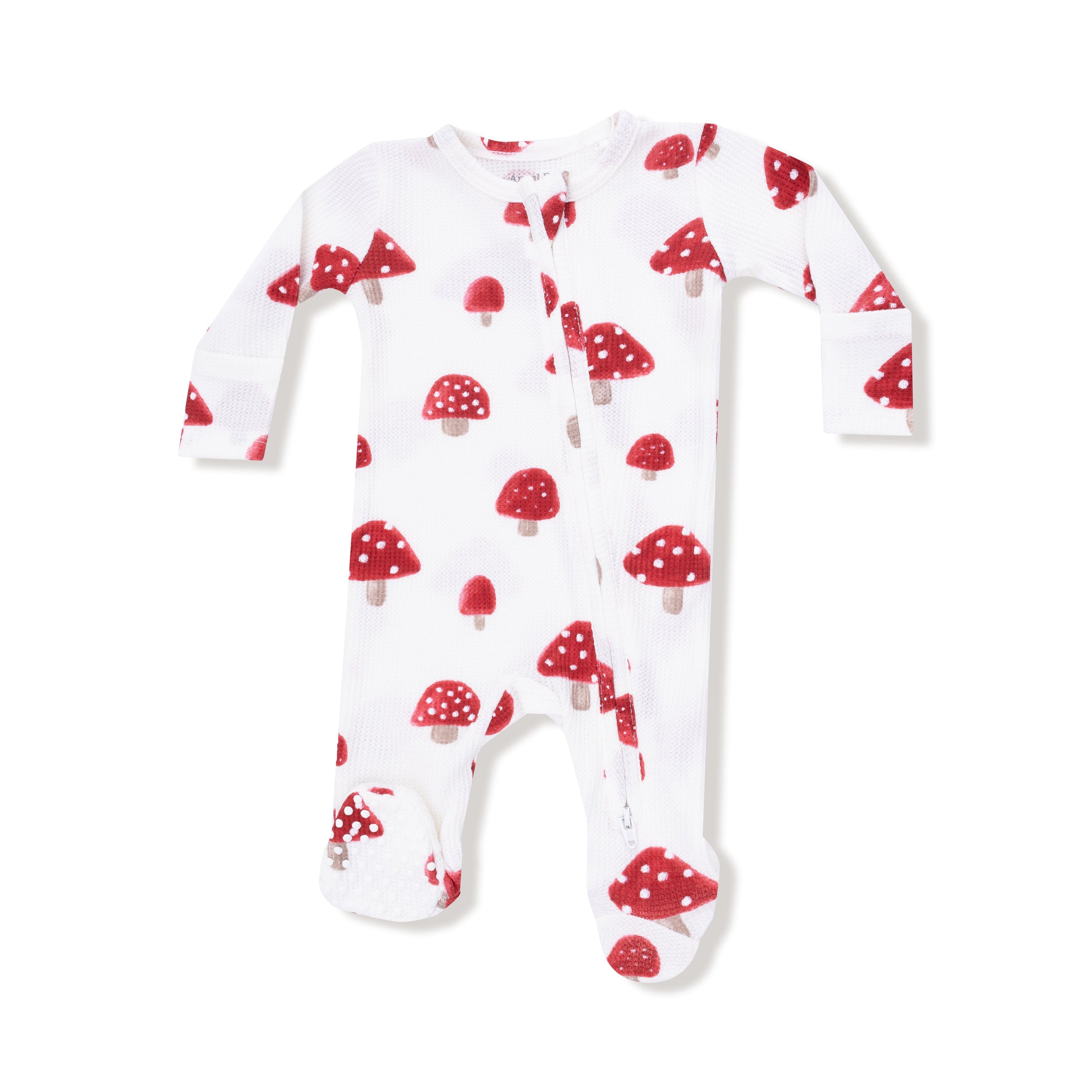 Painterly Mushrooms - 2 Way Zipper Footie